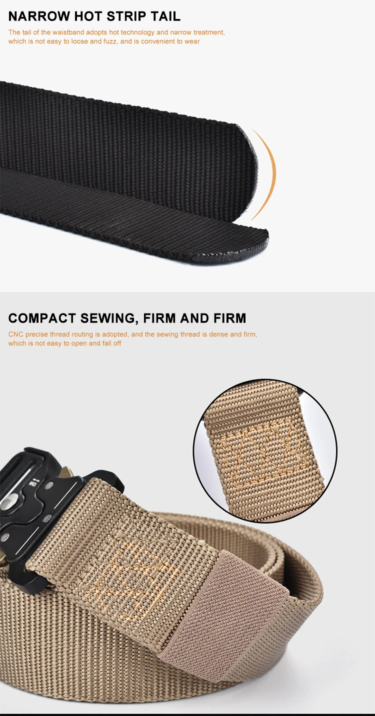 Men's Belt Outdoor Hunting Tactical Multi Function Combat Belts High Quality Nylon Waistband Fashion Male Luxury Waistband mens fabric belts