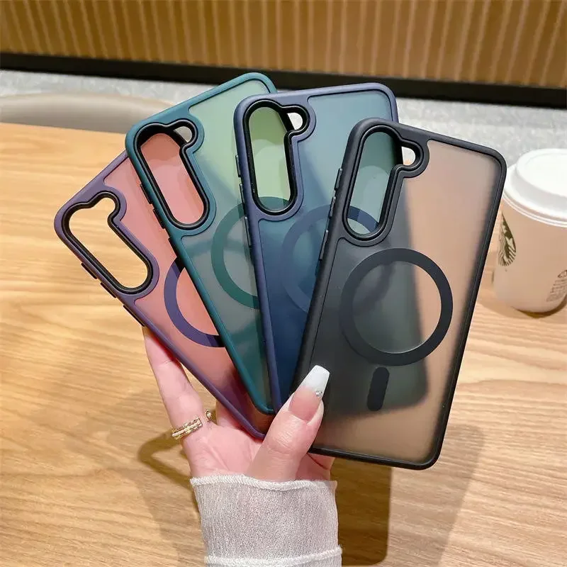 Business Phone Case for Samsung Galaxy S25 S24 Ultra S23 S22 Plus S20 S21 FE Magsafe Magnetic Cover
