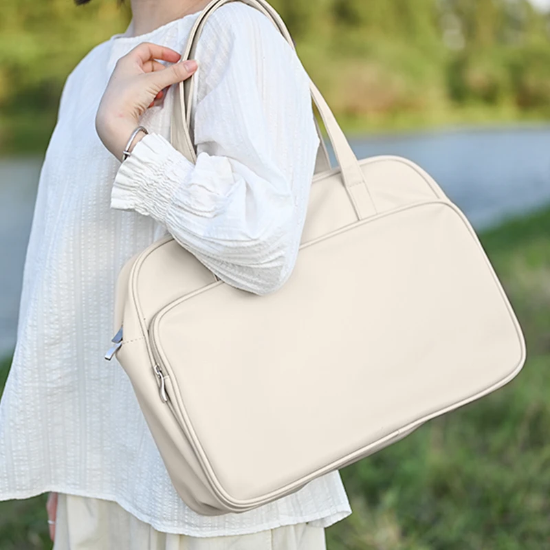 Fashion Casual Cute 2022 New PU Leather Laptop Bag 13.3 14 15.6 Inch Simple  Handbags Shoulder Bag Women Waterproof Notebook Case - AliExpress