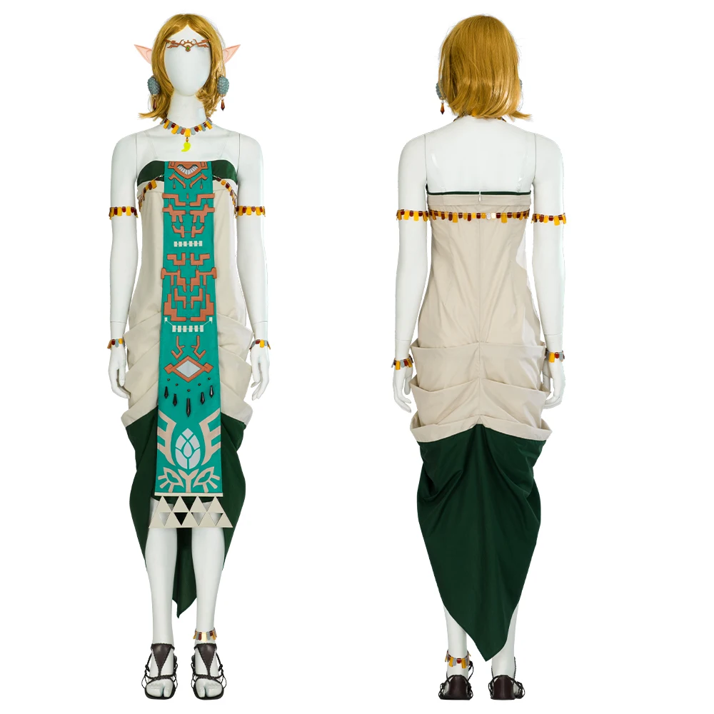 

2023 New Game Legend of Princess Zelda Tears of the Kingdom Cosplay Costume Wigs Anime Character Uniform Halloween Costume