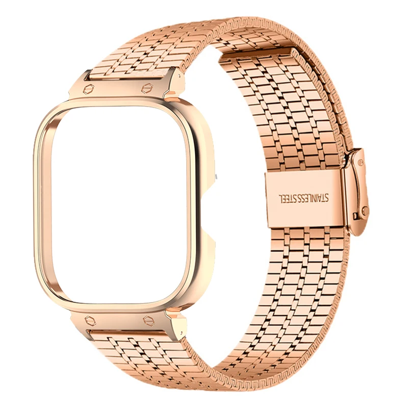

Strap Case Protector for Redmi Watch 4 Stainless Steel Watchband for redmi watch 4 Metal Bracelets Cover redmi watch4 Wristband