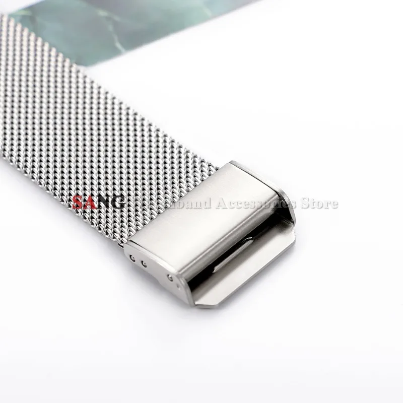 Elegant Milanese Mesh Stainless Steel Watch Band with Quick Release