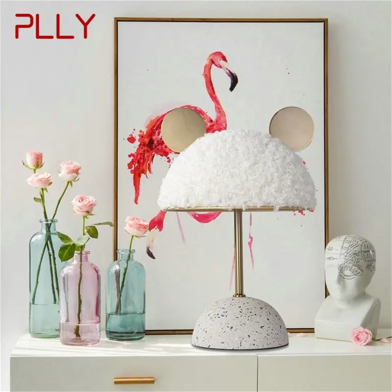

PLLY Modern Table Lamp Cartoon Creative LED Vintage Bedside Desk Light for Home Bedroom Children Decor
