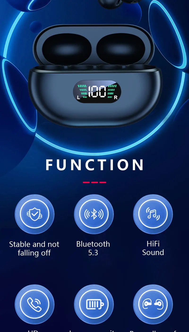 Fones De Ouvido Bluetooth Sem Fio Com