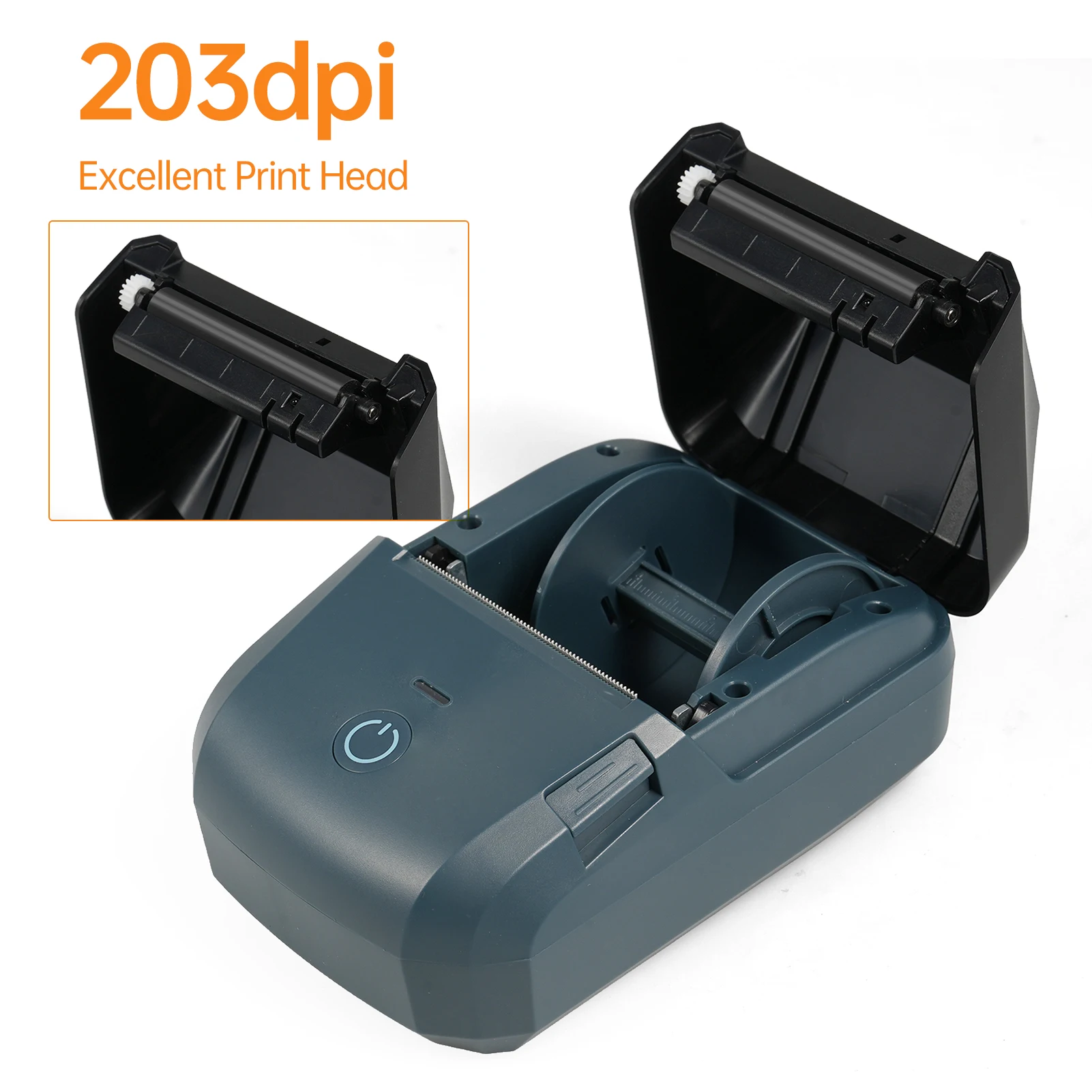 【Sale】Receipt Printer 58mm Mini Thermal Label Maker Wireless BT USB Connection 203dpi Mobile Printer w/ 2 Inch Thermal Paper