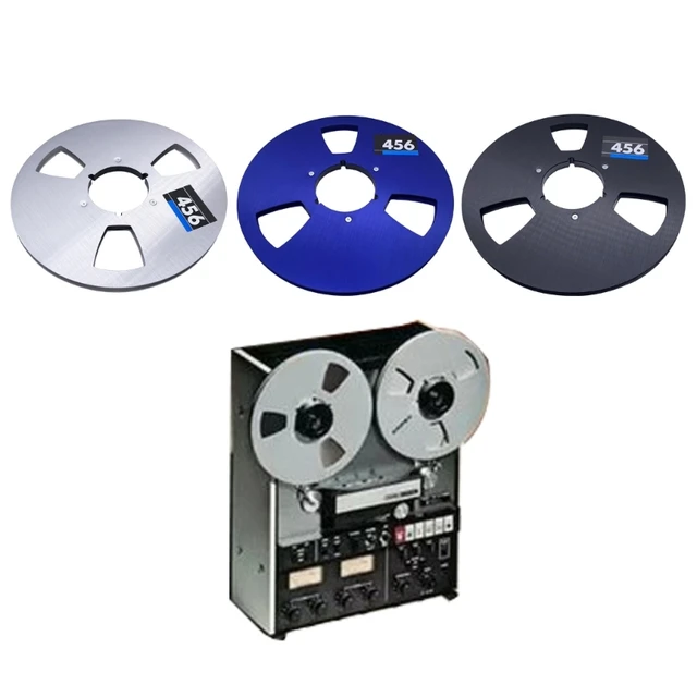 10 X 1/4 Empty Take Up Reel To Reel Tape, 1/4 10 Inch Aluminum Alloy Empty Takeup  Reel for Nab Reel To Reel Tape Recorder Accessory, Empty Disc Opening  Machine Parts (Red)