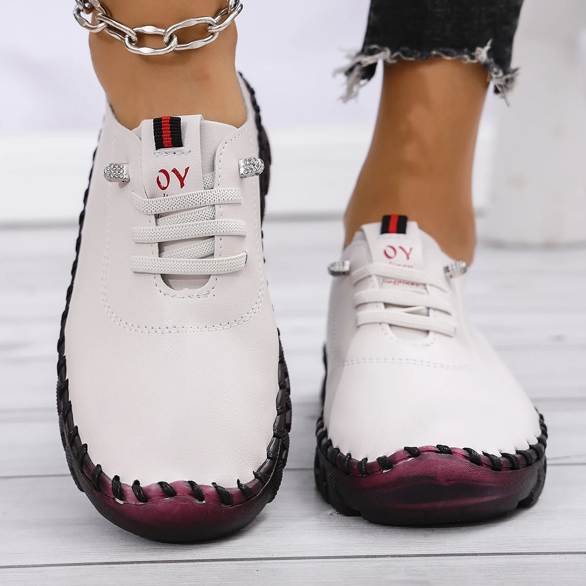 2025Spring and Summer New Soft-soled Roman Breathable Retro Openwork Sewing Sponge Cake Bottom plus Size WOMEN'S Shoes 2