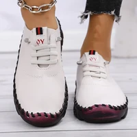 2025Spring and Summer New Soft-soled Roman Breathable Retro Openwork Sewing Sponge Cake Bottom plus Size WOMEN'S Shoes 2