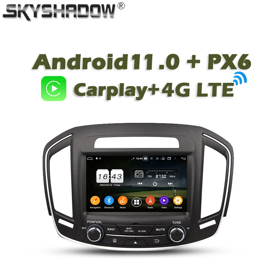 Автомобильный беспроводной DVD-плеер Carplay PX6 720P Android 11 0 4 Гб + 64 ГБ GPS радио Wi-Fi Bluetooth