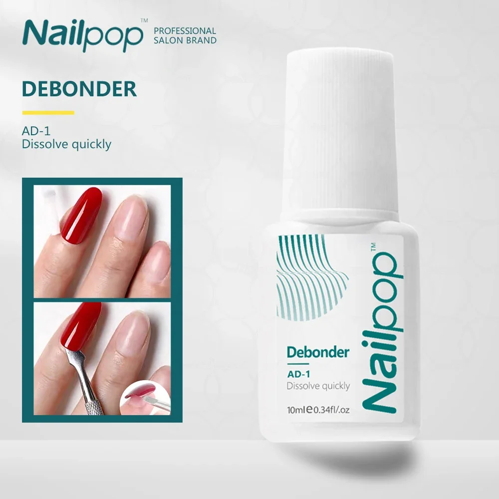 Nailpop Removeing Debonder Glues For Removeing False Nails Rhinestone Remover Nail Art Tools Manicure Cleaner Degreaser Liquid nail debonder nail glue remover