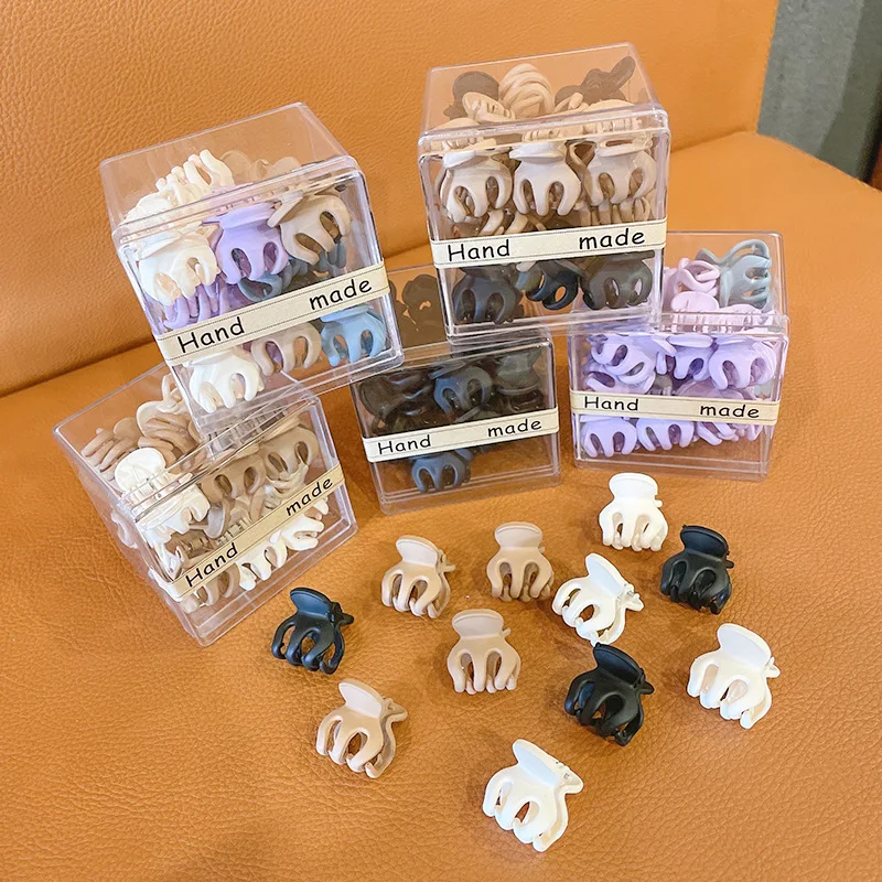 

New 10pcs Matte Plastic Mini Hair Claws Clips Baby Gilrs Sweet Small Hairpin Hairgrips Barrettes Headwear Fashion Accessories