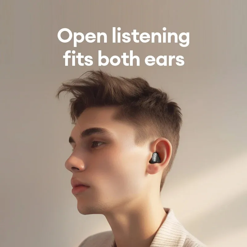 MINISO MCT02 진정한 무선 블루투스 이어폰, 음악 이어버드, Hi-Fi 음질 무선 헤드폰, 블루투스 음악, 패션
