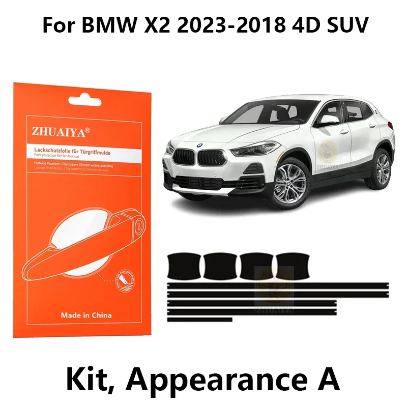 

Защитная пленка ZHUAIYA для красок дверной ручки, ТПУ PPF для BMW X2 2023-2018 4D SUV, автомобильные аксессуары