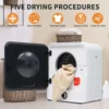 Compact Laundry Dryer, 2.6 cu ft Front Load Stainless Steel Clothes Dryers with Exhaust Pipe, 1400W, Control Panel Four-F 2