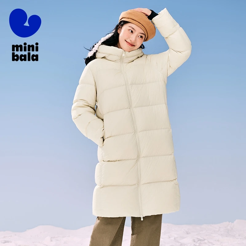 Mini Bala Down Jacket for Boys and Girls Heat-Generating Cold-Resistant Parent-Child Long Down Jacke