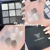 Cold Sweet Light European And American Smoky Eye Nine Color Eyeshadow Tray Cement Dark Punk Black And White Gray Metal Pearl 6