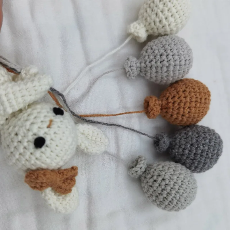 10cm Handmade Rabbit Bunny Animal with Balloon Home Decor Wall Hanging Toys Nursery Decor Living Room Children Girls Bedroom Dec plush doll,anime plush doll
