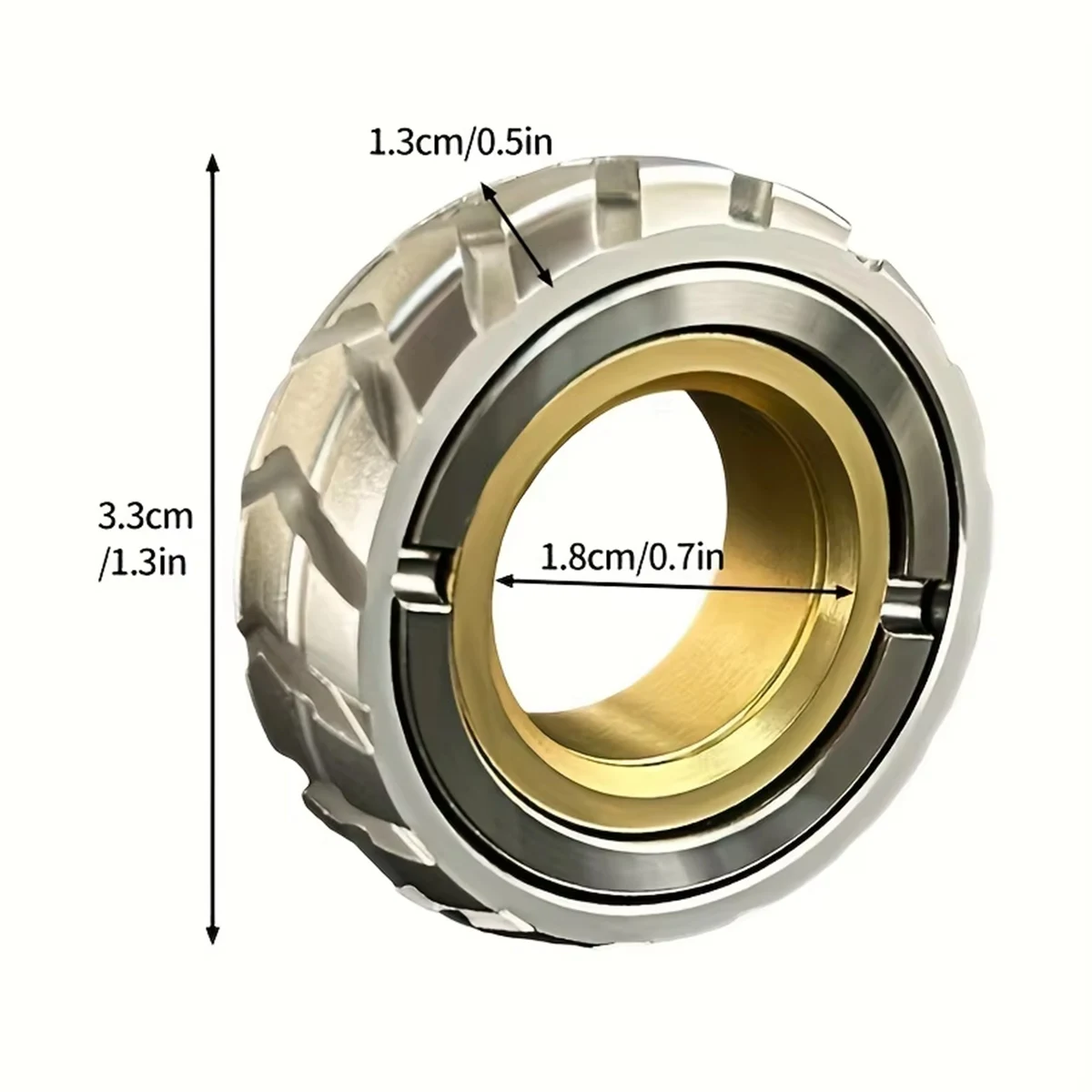 Fidget Toys Anti Stress Ring Slider Magnetic Metal Stainless Steel ADHD