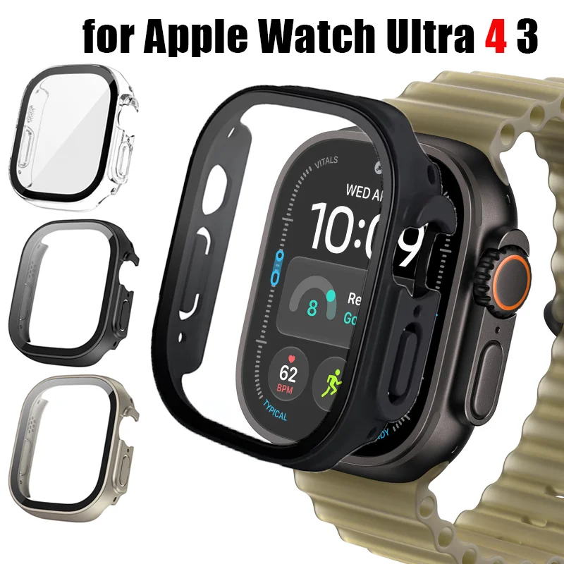 Enhanced Protective Case with Screen Protector for Apple Watch Ultra 49mm – Premium HD Tempered Glass and Durable Bumper Shell Accessories