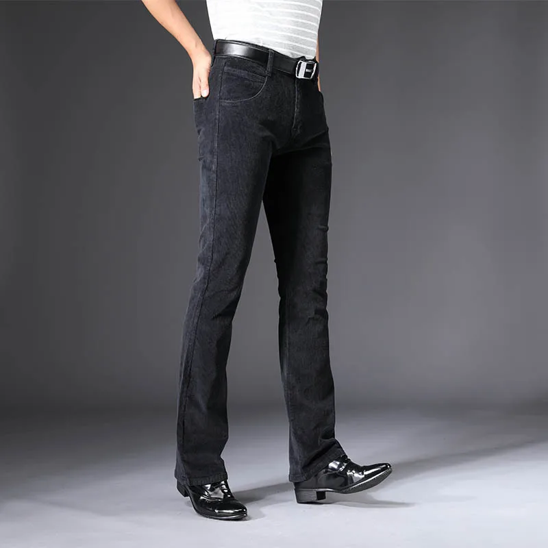 Men's Autumn And Winter New Micro Horn Lamp Core Flannelette Trousers High Waist Velvet Casual Pants