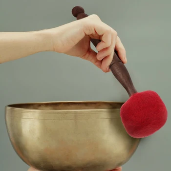 Nuova ciotola tibetana professionale Mazzo Ciotola tibetana Striker Buddismo in legno Bastone Ciotole sonore Mazzo Parti di strumenti a percussione