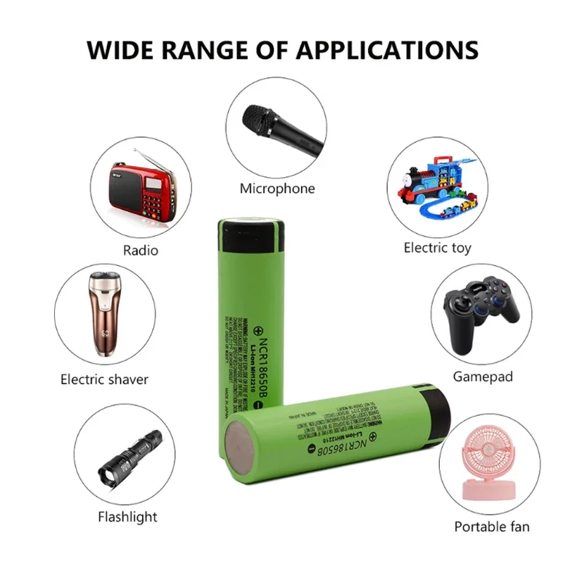 

Batería de litio recargable para linterna, 100% Original, 18650, NCR18650B, 3,7 v, 3400mah, 18650