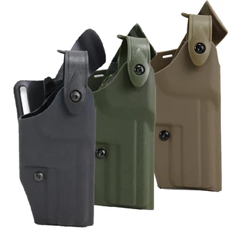 Fondina Corta per Pistola Destra Stile Combattimento con Passanti per Accessori, Fondina in Pelle per Fucile ad Aria Compressa da Caccia