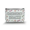 1Pc Emergency Snacks Pattern Reusable Cosmetic Bag Durable And Stylish With Zipper Portable Women'S Cosmetic Bag Suitable For 1