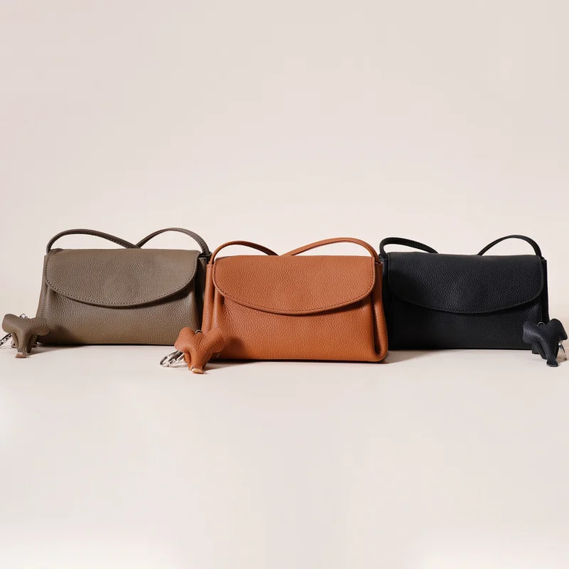 New Arrival Genuine Leather Women's Crossbody Bag Fashionable Mini Elegant Top Layer Cowhide Pouch