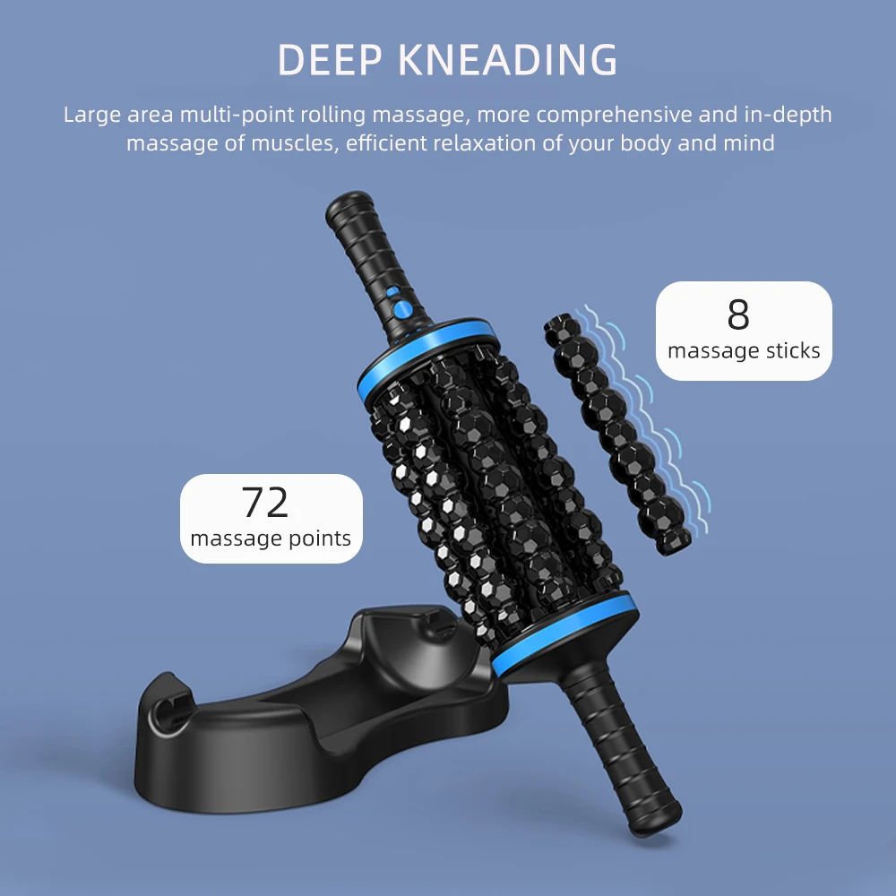 Electric Fascia Massage Roller Muscle Relaxation Roller Massager Fitness Body Rolling Percussive Massager Foot Leg masajeador