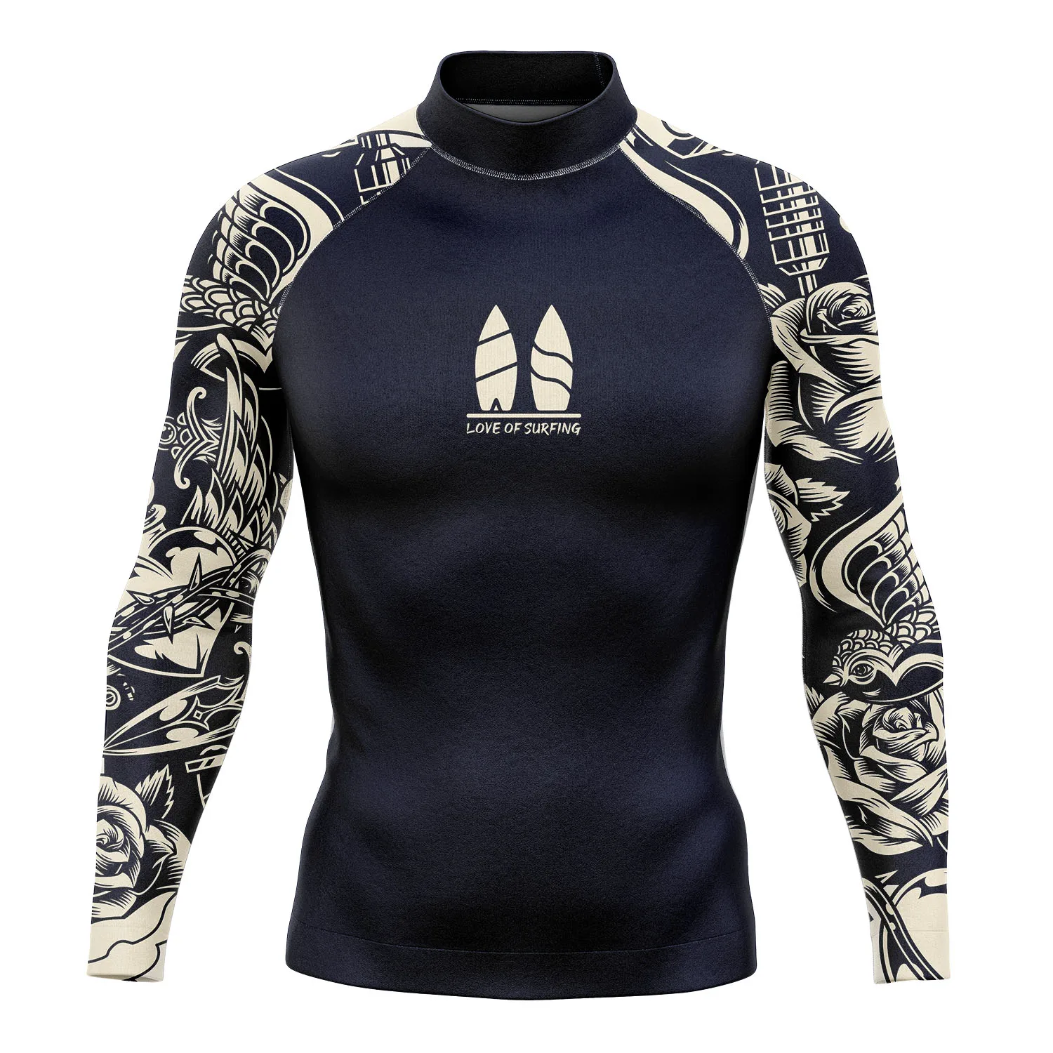 Summer Mens Long Sleece Rash Guard Surfing Shirts Ropa De Agua Beach Wear UV Protection Swimwear Performance Keep Warm Surf Tops