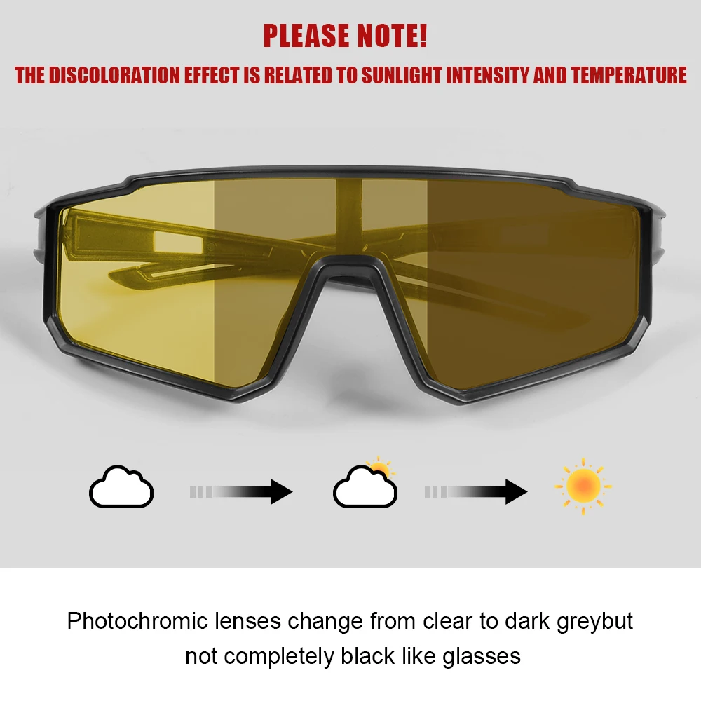 Outdoor Photochromic Night Vision Polarized Sunglasses for Men Sports Riding Fashion Shades