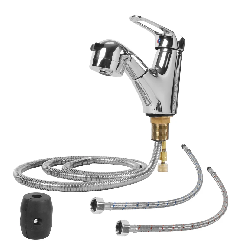 

Telescopic Pulling Type Water Saving Cold and Hot Water Boat Trailer Caravan RV Bathroom Kitchen Faucet