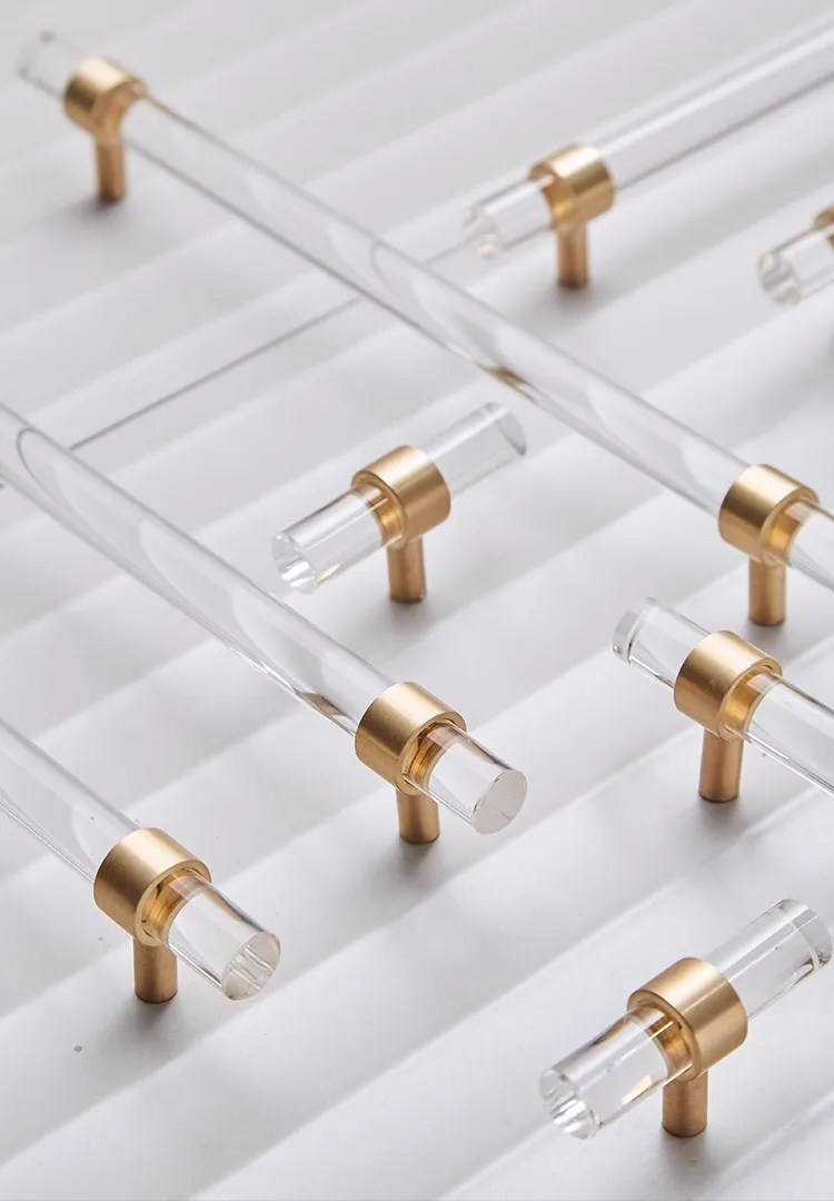 modern transparent handle kitchen cabinet hardware