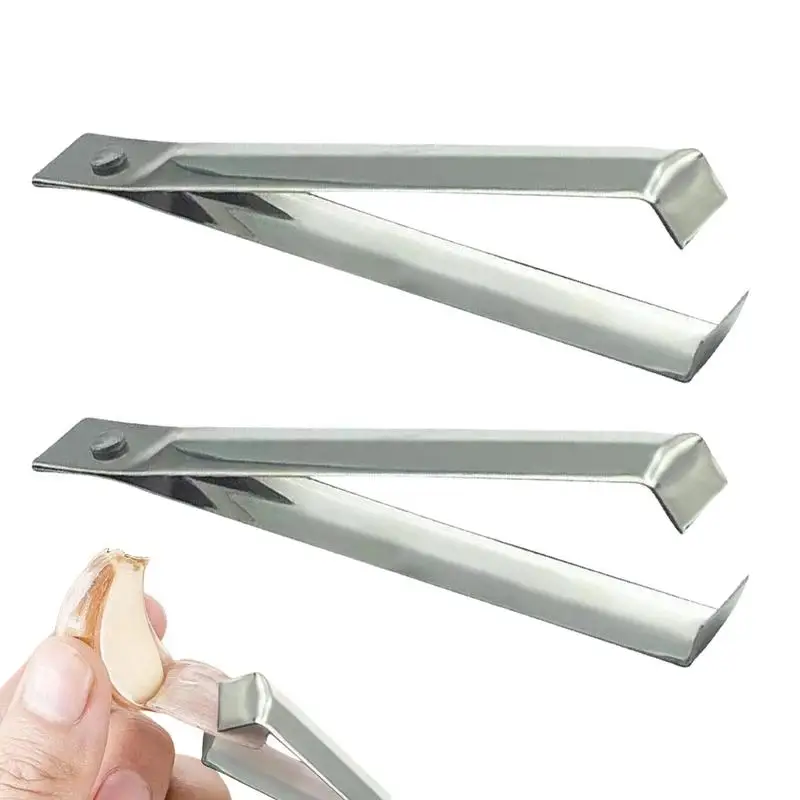 

Fish Bone Tweezers Stainless Steel Fine Tongs Garlic Tweezer Peeler 2pcs Skin Remover Tools Precision Grip Kitchen Gadgets