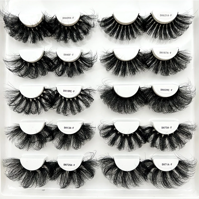 Faux-cils 8D, longs de 30mm, dramatiques, duveteux, doux, bande complète, vendeur, Crisscross, en vrac, vente en gros