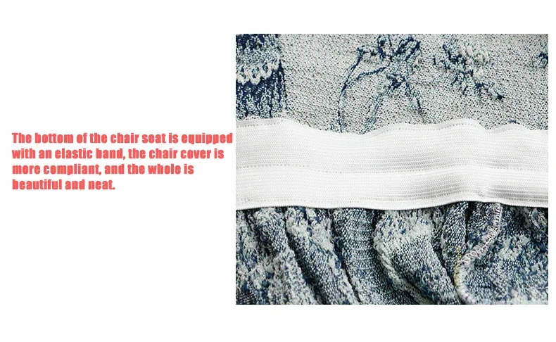 High Quality Chair Cover Non-slip Jacquard Home Dining Room Chair Cover Chinese Style Neo-classical Peacock Pattern Stool Cover 5
