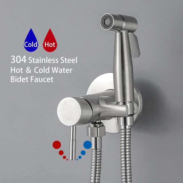 Toilet Bidet Shower Hot Cold Water | Toilet Bidet Faucet Hot Cold Water -  Stainless - Aliexpress