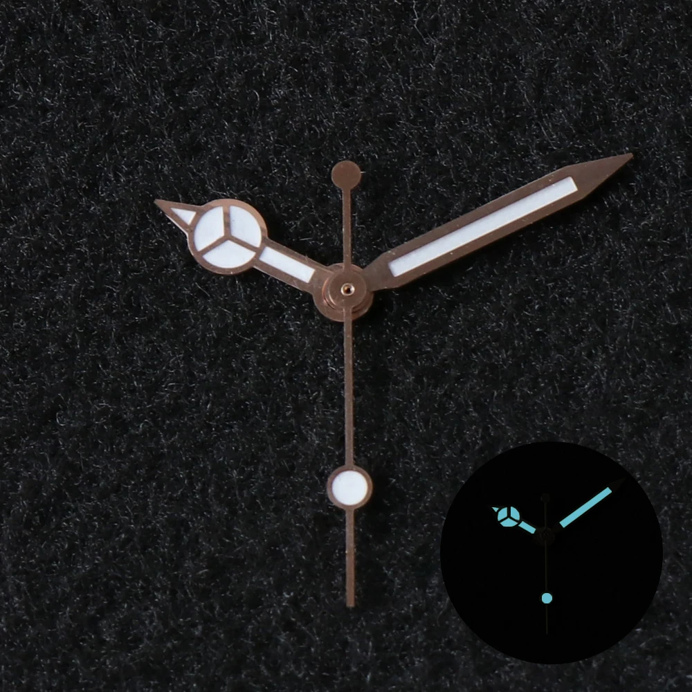 Green Lume Vintage Silver Gold Watch Hands