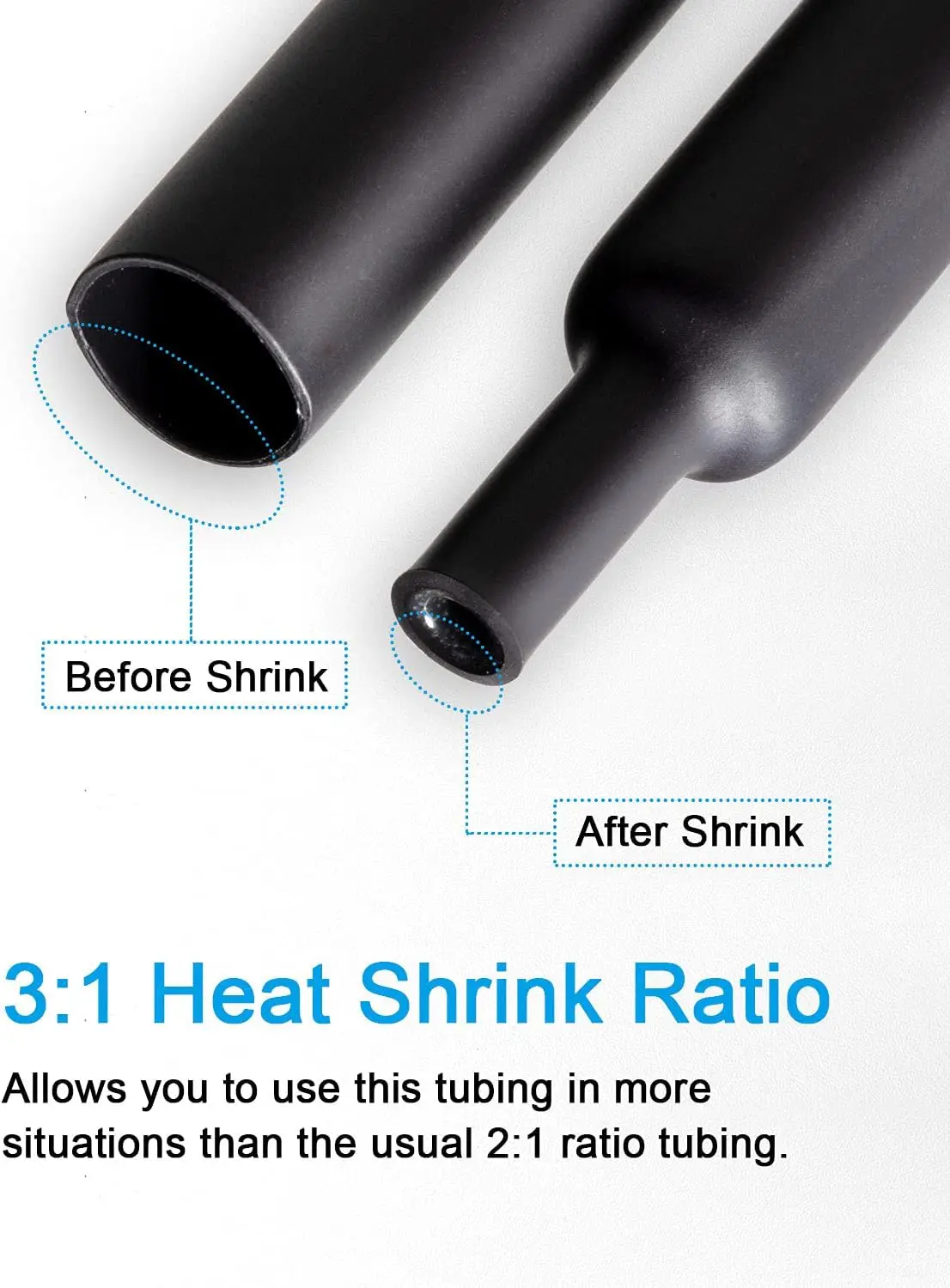 350pcs 3:1 Heat Shrink Tubing Kit, Dual Wall Adhesive Marine Heat Shrink Tube, Electrical Wire Cable Wrap Tubes Assortment