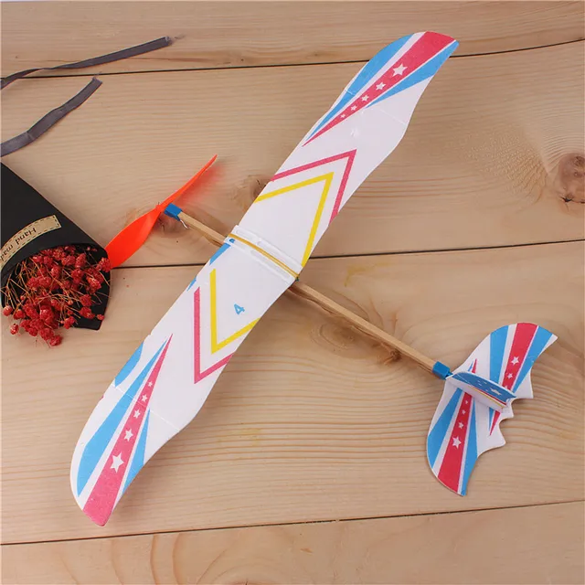 Rubber Bands Power Planes Hand Launch Throwing Foam Inertial Glider Aircraft Outdoor Toys for Child Kids Birthday Gifts 3