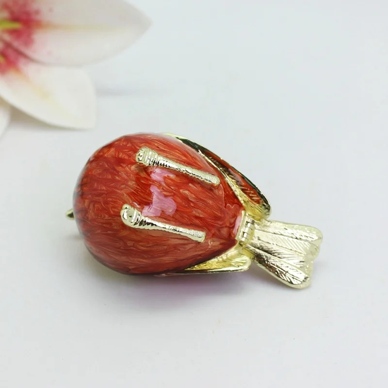 SHINNYGIFTS Emaille-Schmuckkästchen mit Vögeln, handbemalt, Tier-Schmuckschatulle für Ring, Ohrringe, Figur, Sammlerstück, Heimdekoration – Detail 13