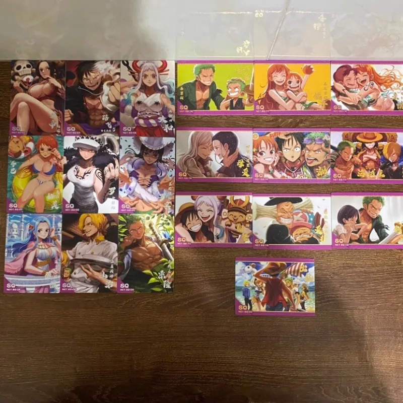 

ONE PIECE Boa Hancock Yamato Nami Tony Tony Chopper Monkey D Luffy Game Collection Cards A Set of 19 Sheets Gift for Good Friend