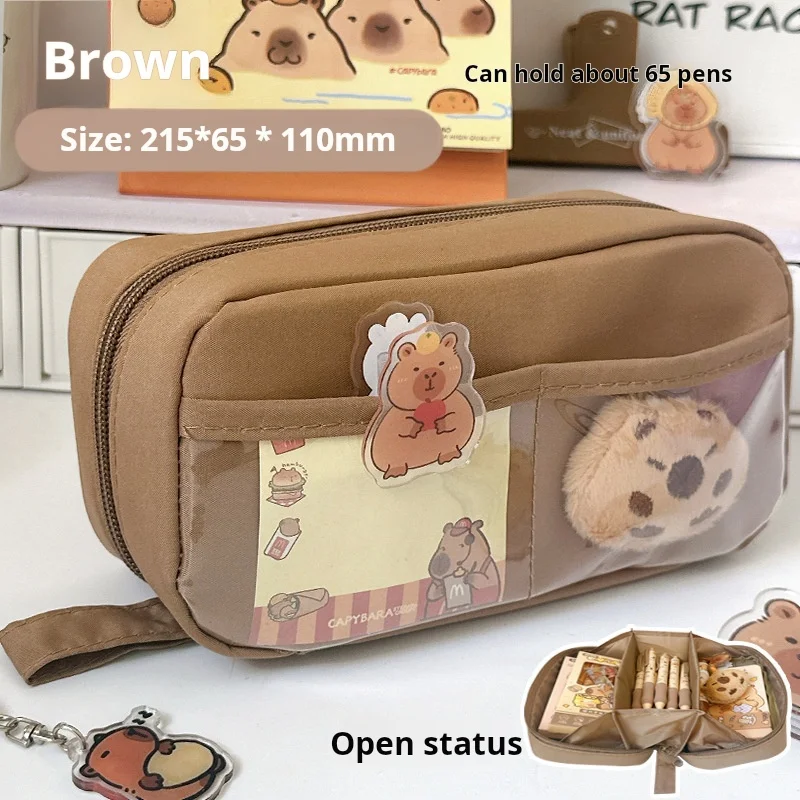 مقلمة شفافة مكونة من 5 طبقات بسعة كبيرة ولطيفة وأن...