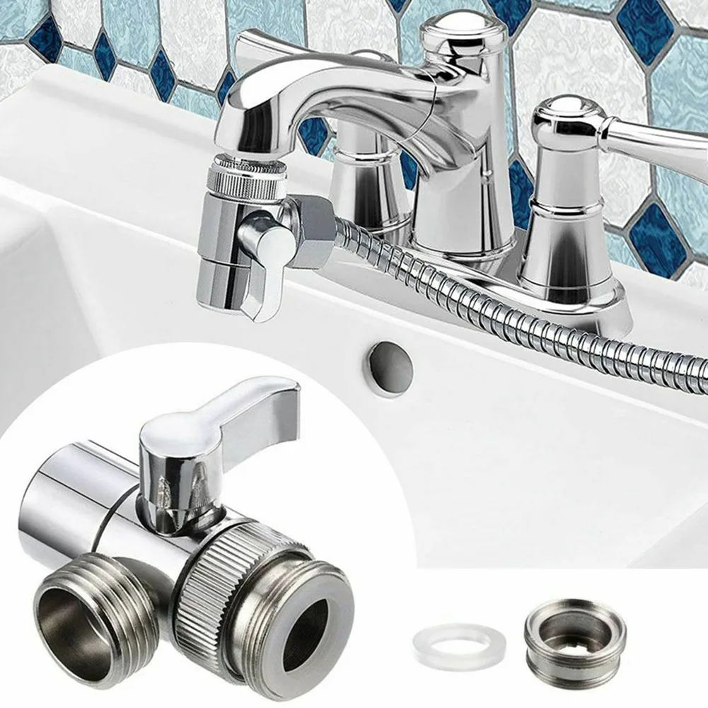 3-Way Faucet Diverter Valve Water Tap Connector Adapter Splitter Kitchen/Sink/Bathroom Switch For Toilet Bidet Shower Part Use