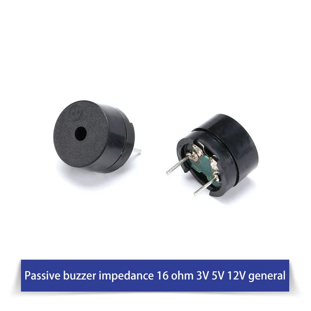 3V5V12V24V Active And Passive Buzzer Alarm Electromagnetic universal Sounder Speaker Anti-theft Device 12x8.5mm 16 Ohm10pcs