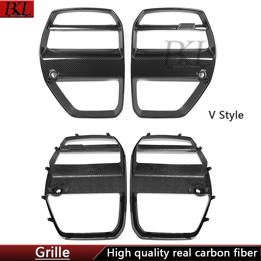 For BMW M3 G80 M4 G82 G83 racing grille Carbon fiber grille front bumper air vents grille frame body kit