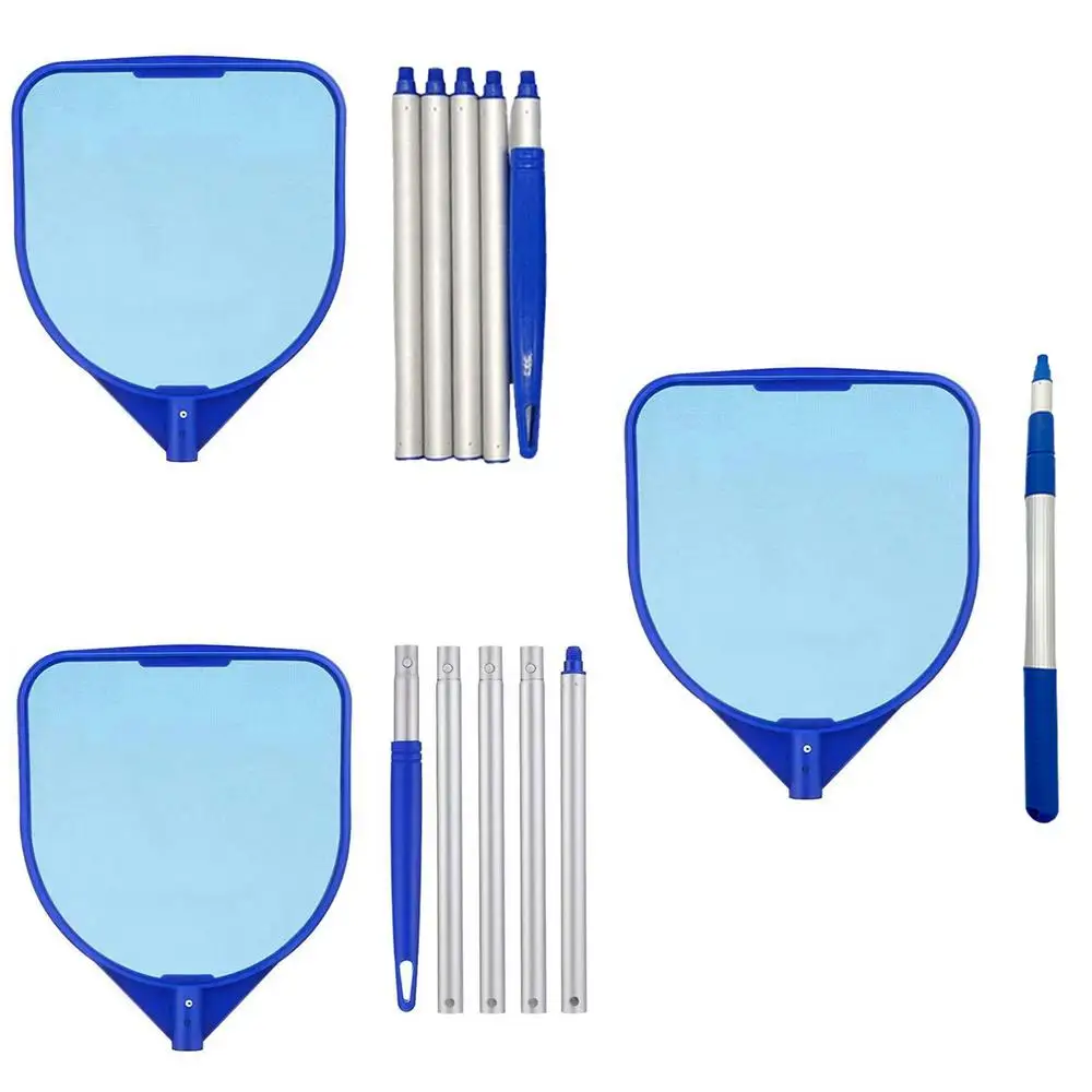 Description Picture 2 of itemSwimming Pool Sweeping Net Telescopic Rod Pool Skimmer Cleaning Springs Filter Mesh Surface Swimming Pool Pond Clean Tools