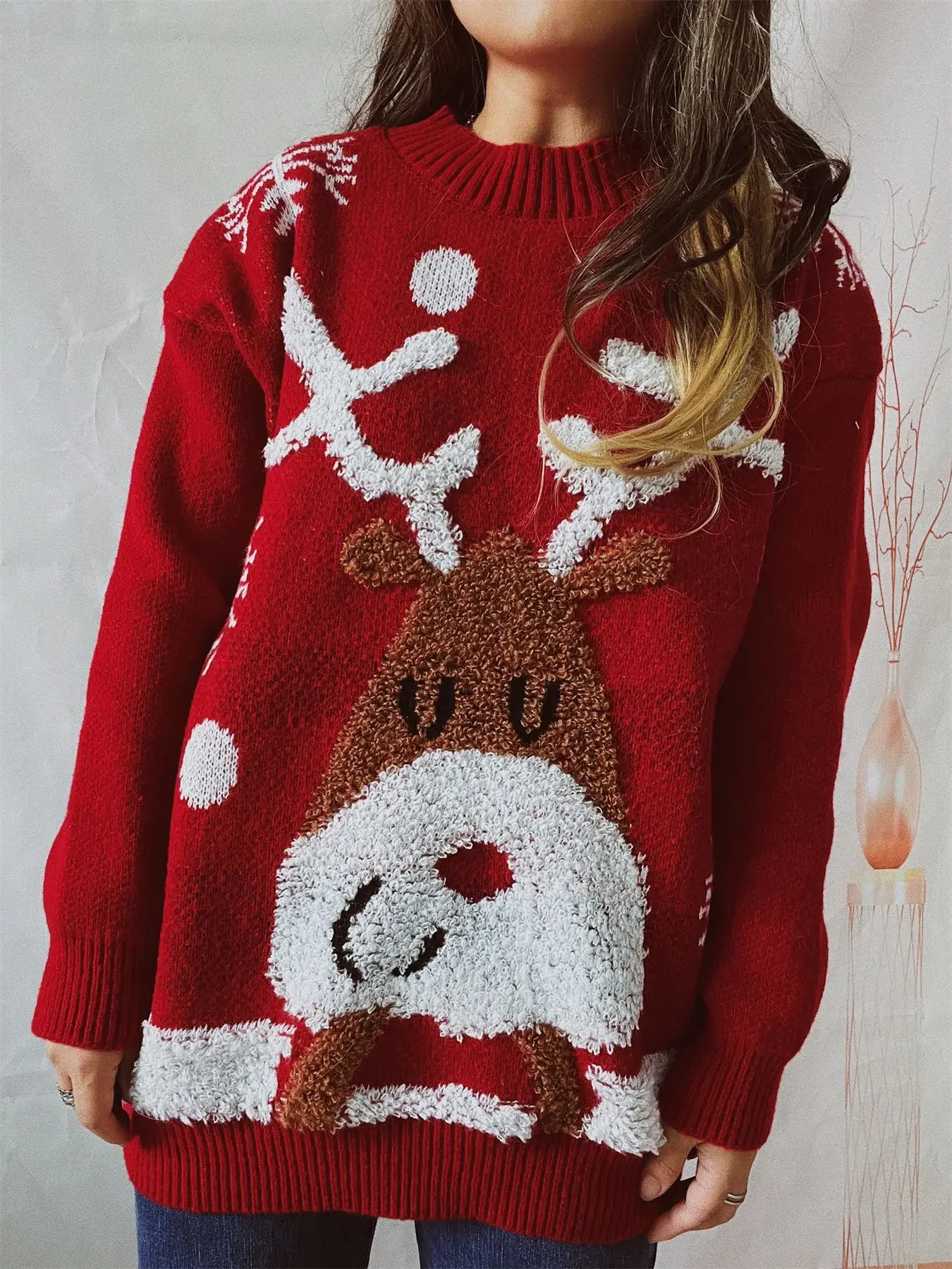 Pull Noël femme coupe large