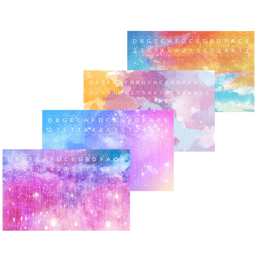 4 Pcs Stickers Kalimba Piano Thumb Decal Mini Note Keyboard Gift Lover Thumbs Learning